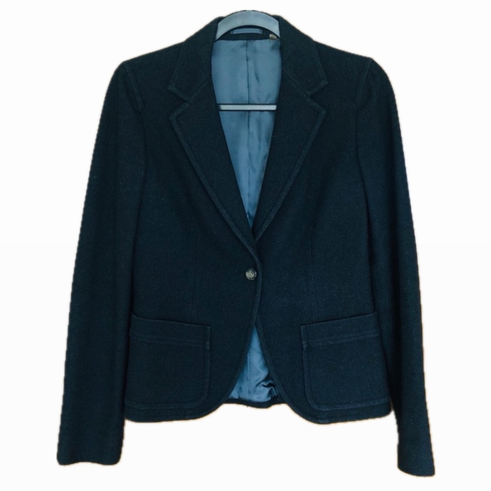 MARTIN + OSA Wool Blazer Suit Jacket, Navy Blue, Size 4